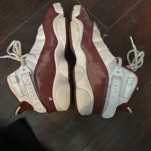 Air Jordan Red and White Sneakers